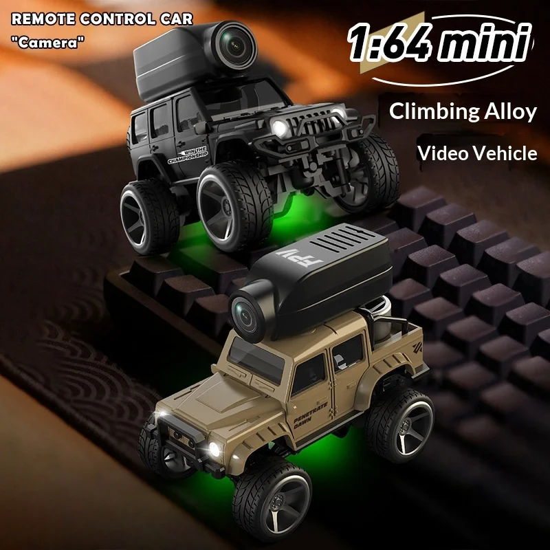 1 64 Mini Alloy Remote Control Car With Camera 4WD Off Road Climbing Racing Vehicle For Desktop Indoor Outdoor Play
