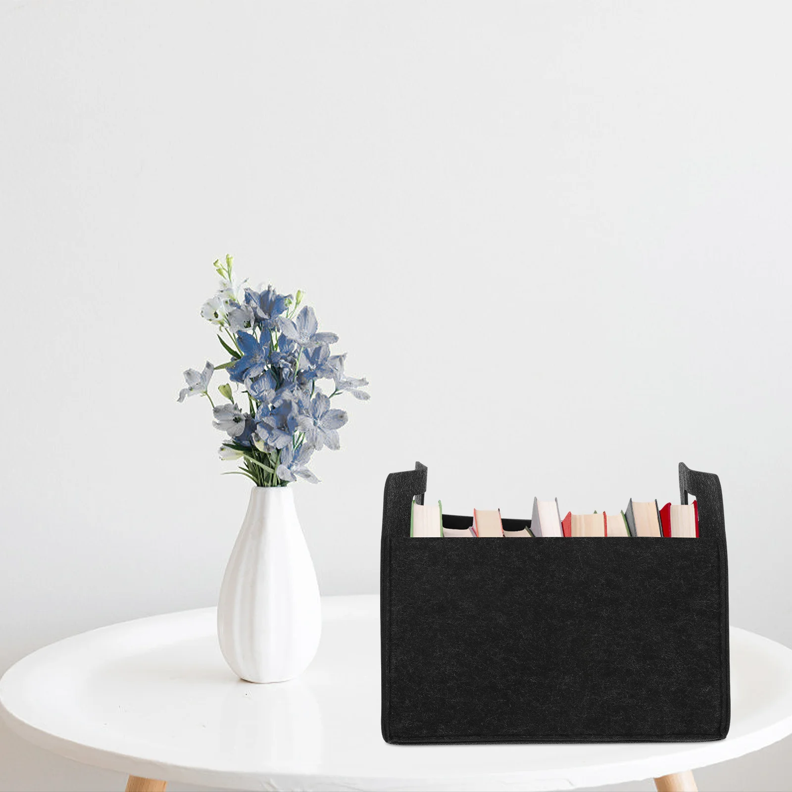 

Foldable Felt Basket for Storage Organizing Books Magazines Clothes Desktop Organizer Bin Home Office Room Tidy Up Space Saving