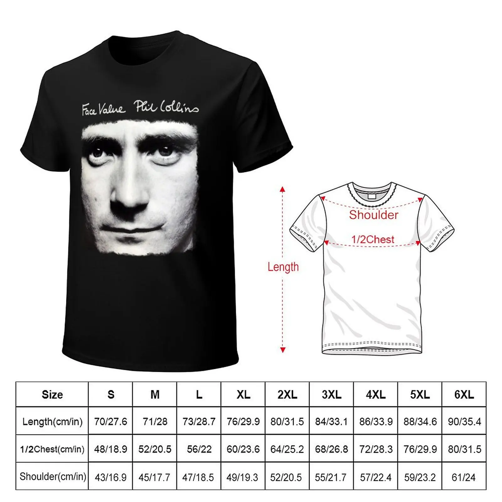 Phíl music Còllíns - Face Value V-neck Unisex T-Shirt Sun Block Outdoor T-Shirt