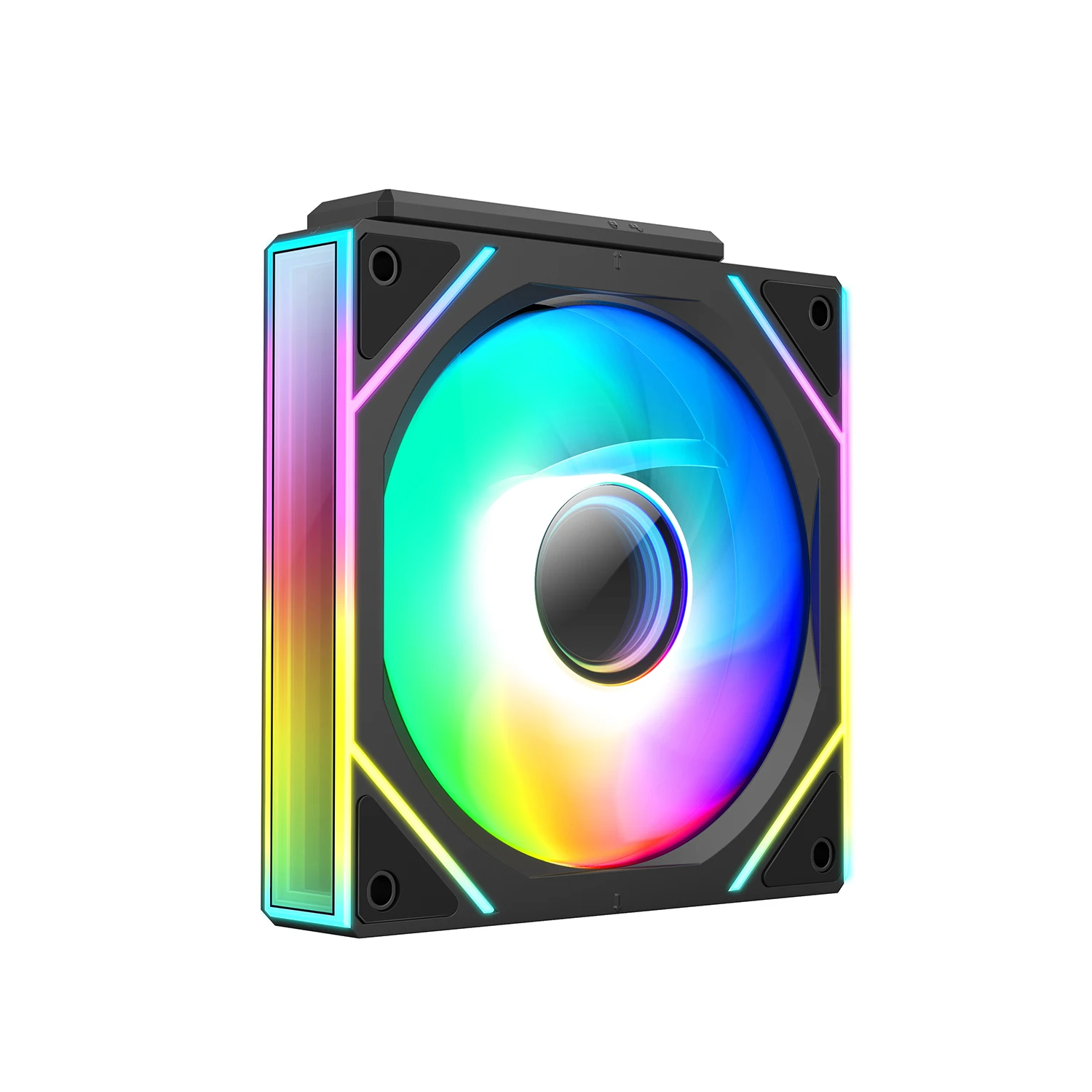 ICE Whale WX-2 와이어 스플라이싱 PC 케이스 쿨링 팬 ARGB 미러 사이클 조명 효과 600-1800RPM PWM 수냉 360mm 쿨러 팬