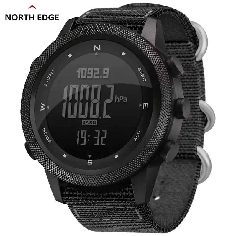 NORTH EDGE APACHE-46 Men's Digital Watch Outdoor Sports Running Swimming WR50M Altimeter Barometer Compass Digital Watch