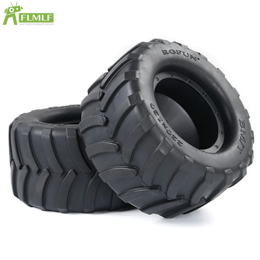 All Terrain Tires 220x120mm 2PC for 1/5 Losi 5ive-t KM X2 ROFUN ROVAN LT WLT V5 X-LT BAJA 5S DTT QL Truck Parts