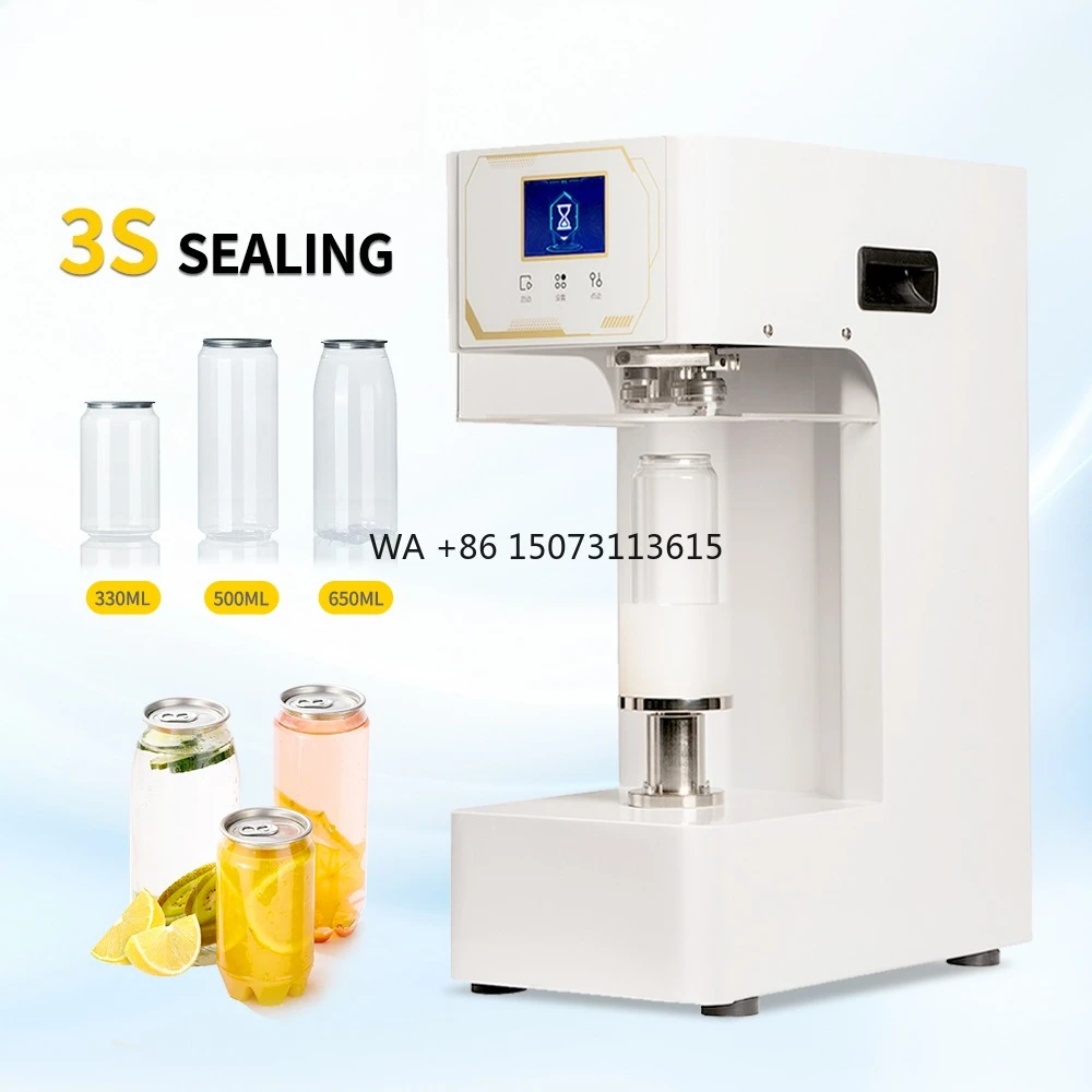 

2025 Can Sealing Machine Automatic for Beverage Portable Desktop Non-Rotating Soda Can Sealing Machine With Adjustable Base