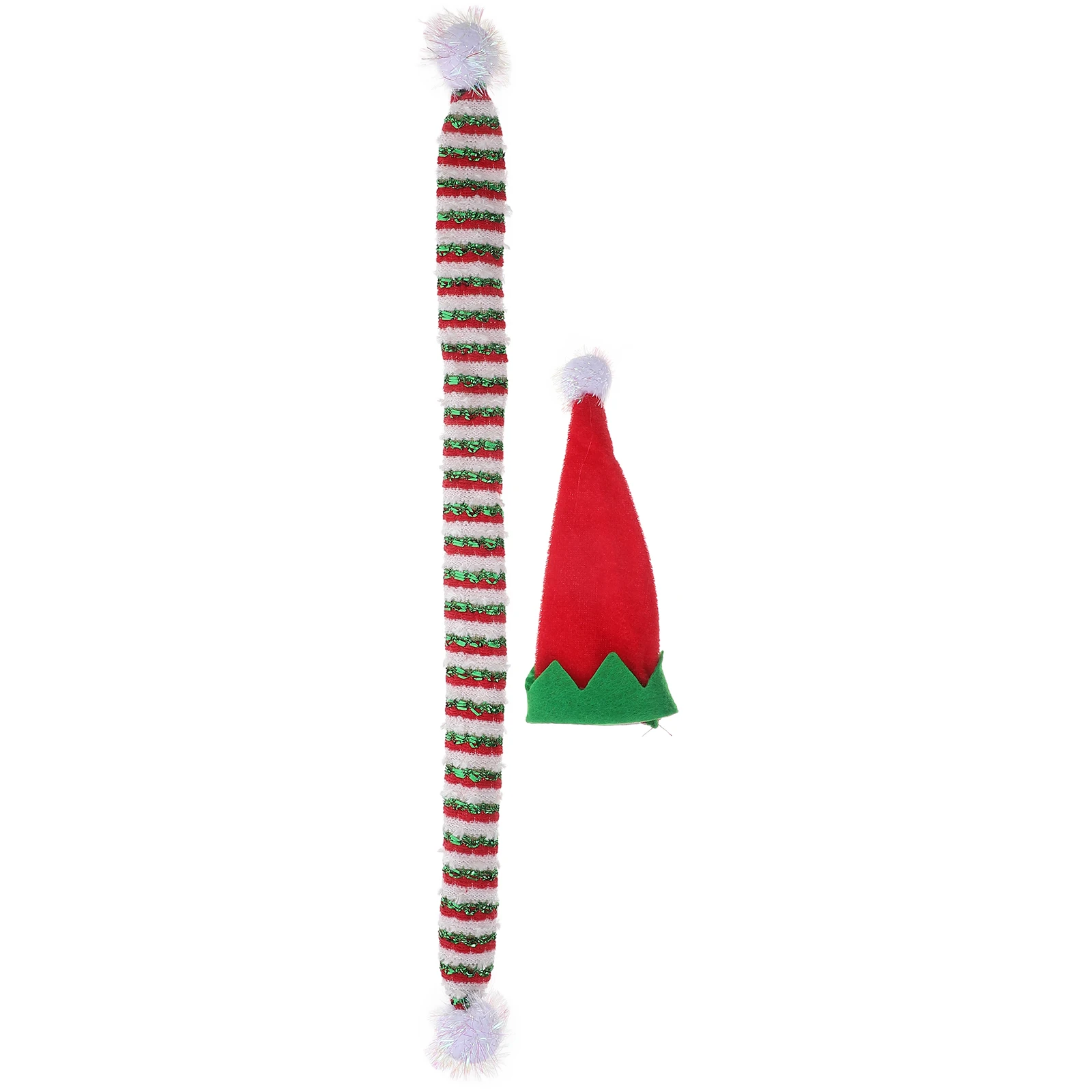 

Miniature Christmas Hat and Scarf Set Decorations Cloth Decorative Wine Bottle