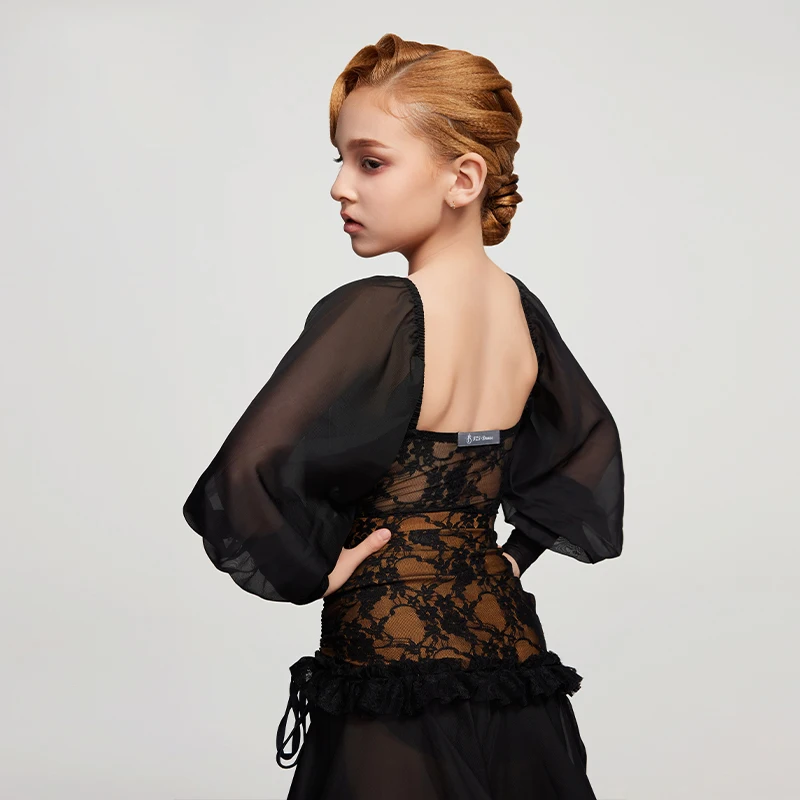 Waltz Ballroom Dans Professionele Jurken Meisjes Latin Danswedstrijd Jurk Kinderwedstrijd Danskostuum SL12612