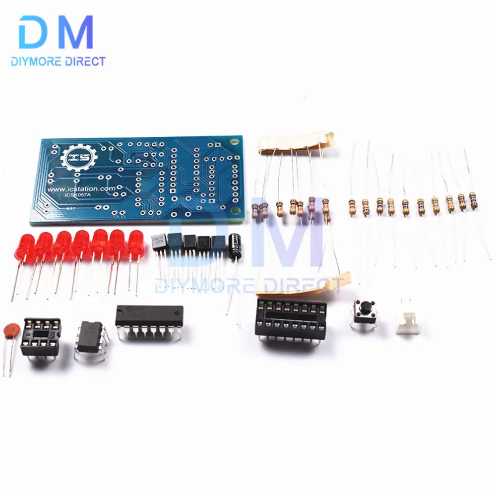 NE555 + CD4017 Kit DIY Rangkaian Produksi Elektronik Lampu LED Flow LED Lari