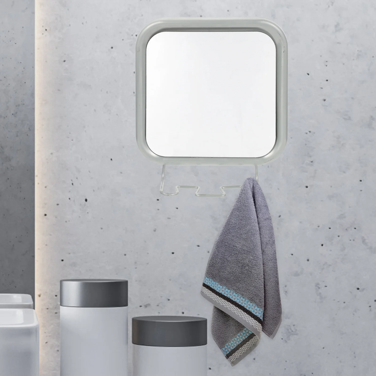 Taza de ducha, afeitado, maquillaje sin niebla para baño, espejo de succión de azulejo para ducha, montaje en pared de vidrio, espejo de baño de tocador