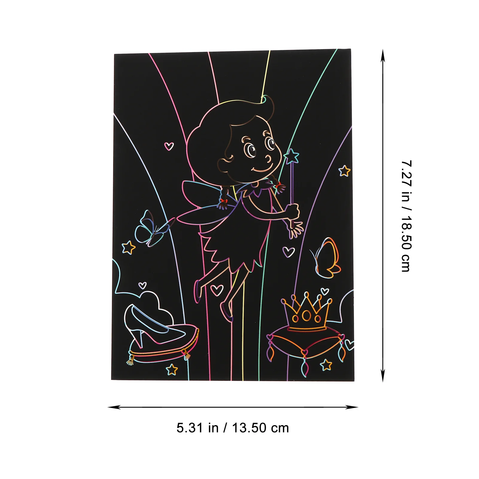 1Set Scratching Painting Paper Art Set No- Craft Activity Tool Fun Imagination Boosting Drawing Cards for Family