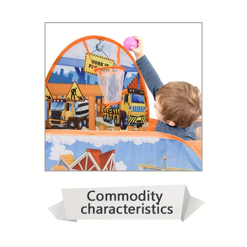 1pc dobrável poliéster indoor cesta de basquete jogar tenda bola pit oceano engenharia tema portátil brinquedo jogo gabinete jovens