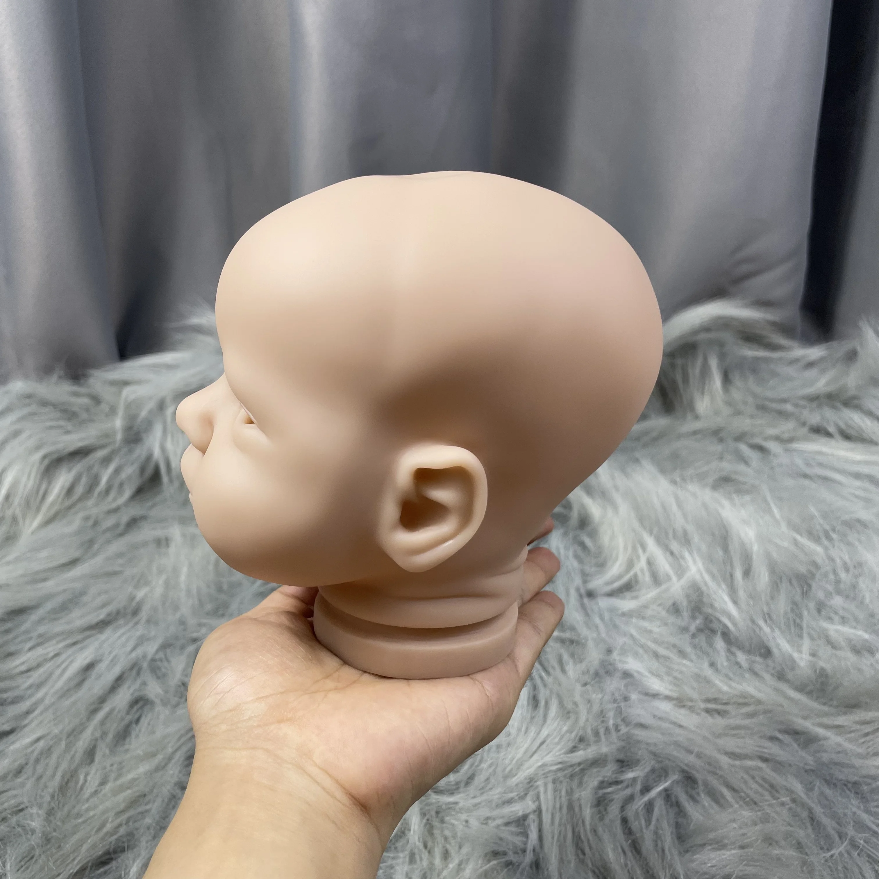 20 인치 도색되지 않은 다시 태어난 인형 키트 LouLou Awake 부드러운 비닐 천 몸과 눈 수제 DIY 금형 장난감 인형 부품