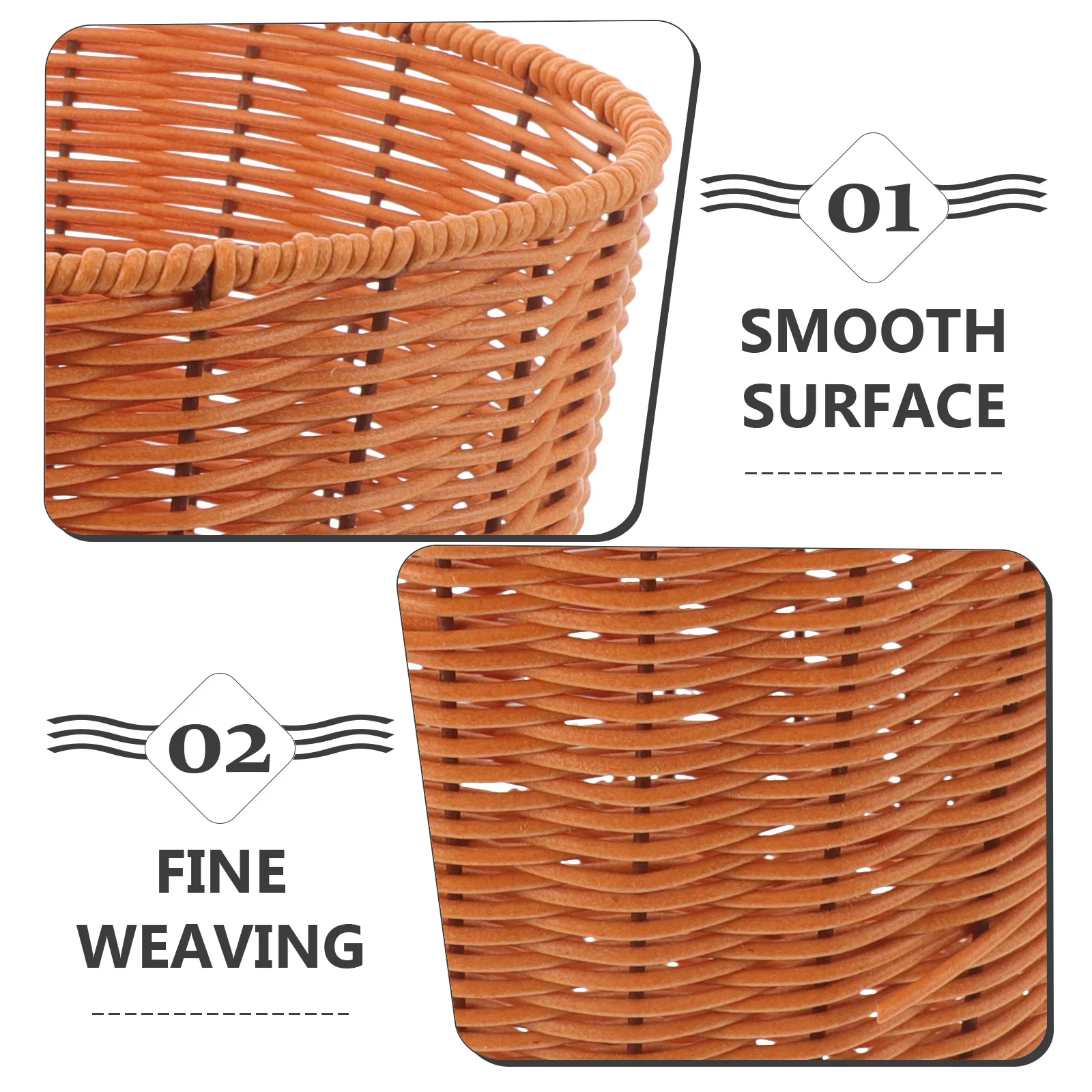 

Woven Trash Can Imitation Rattan Waste Basket For Home Storage Kitchen Bedroom Garbage Bin Multipurpose Basket