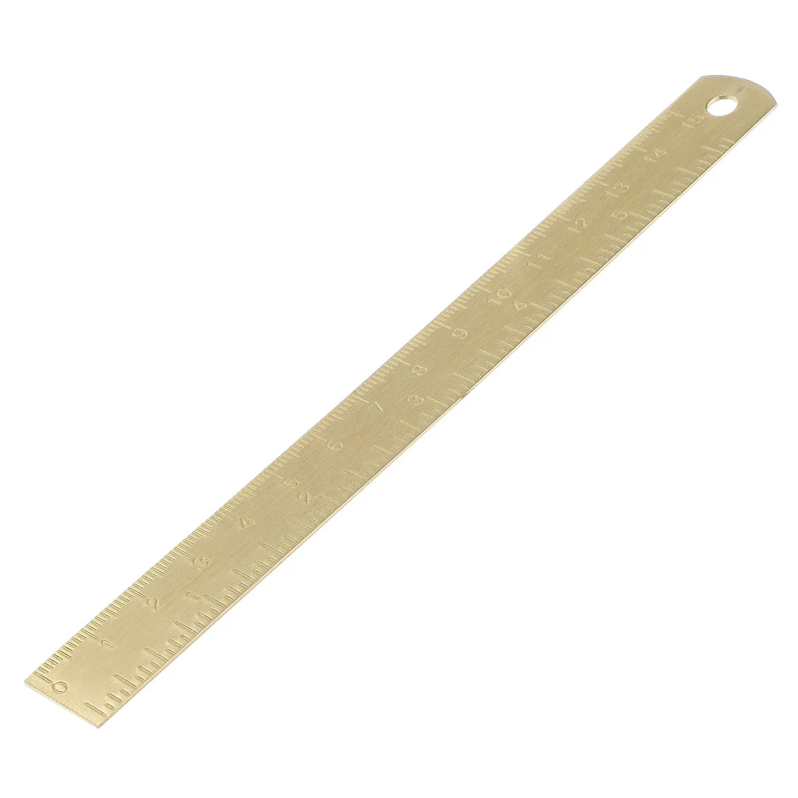 

Golden Brass Ruler Drafting Tool for Students Teachers Engineers Multi Functional Measuring Straight Edge Office Stationery