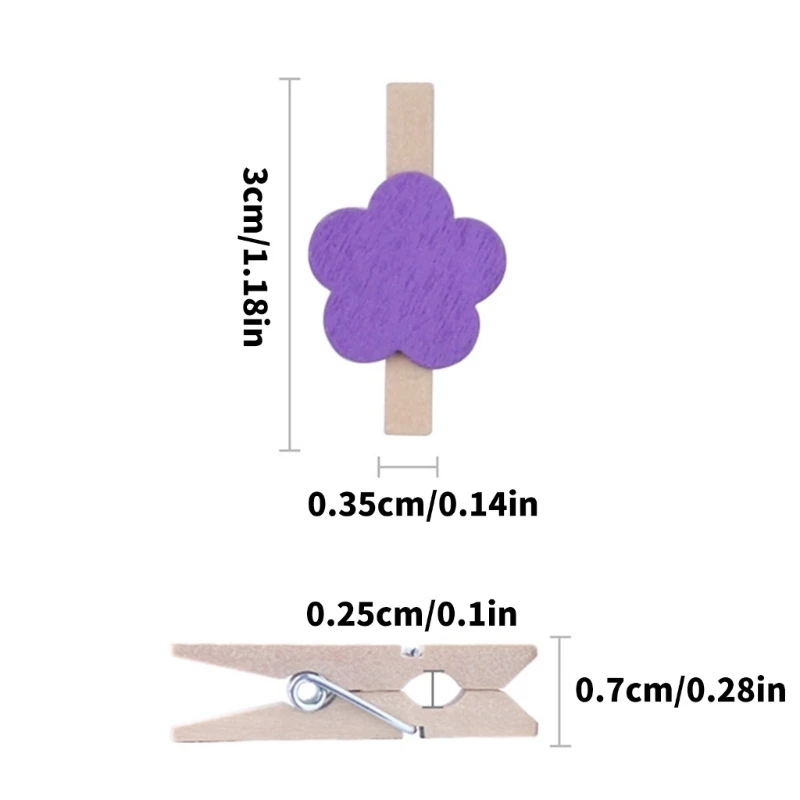 50 ชิ้นคลิปไม้ขนาดเล็กมัลติฟังก์ชั่นที่ใช้งานได้