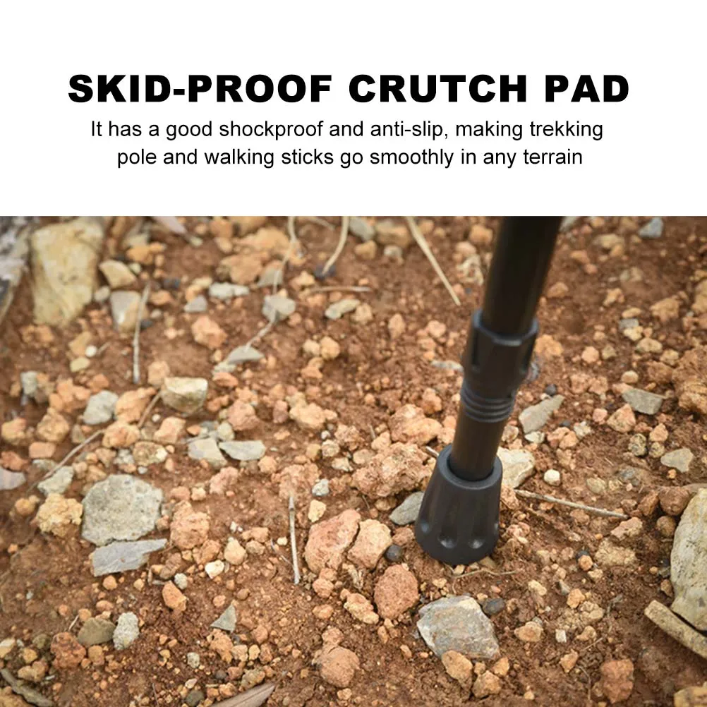 

Non slip Rubber Trekking Pole Covers Durable Walking Stick Tips Protector Anti skid Alpenstock Covers Practical Design Long