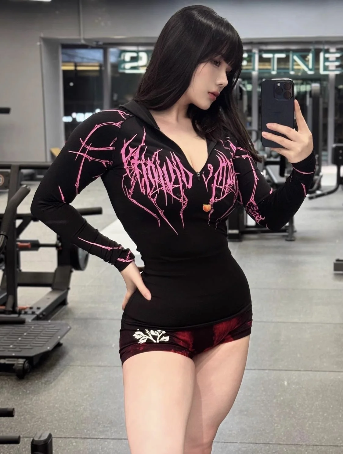 

Готическая панк-толстовка Y2K в стиле миллениум для девушек, американский стиль, быстросохнущая, женская, с длинным рукавом, приталенная, на молнии, для повседневной носки