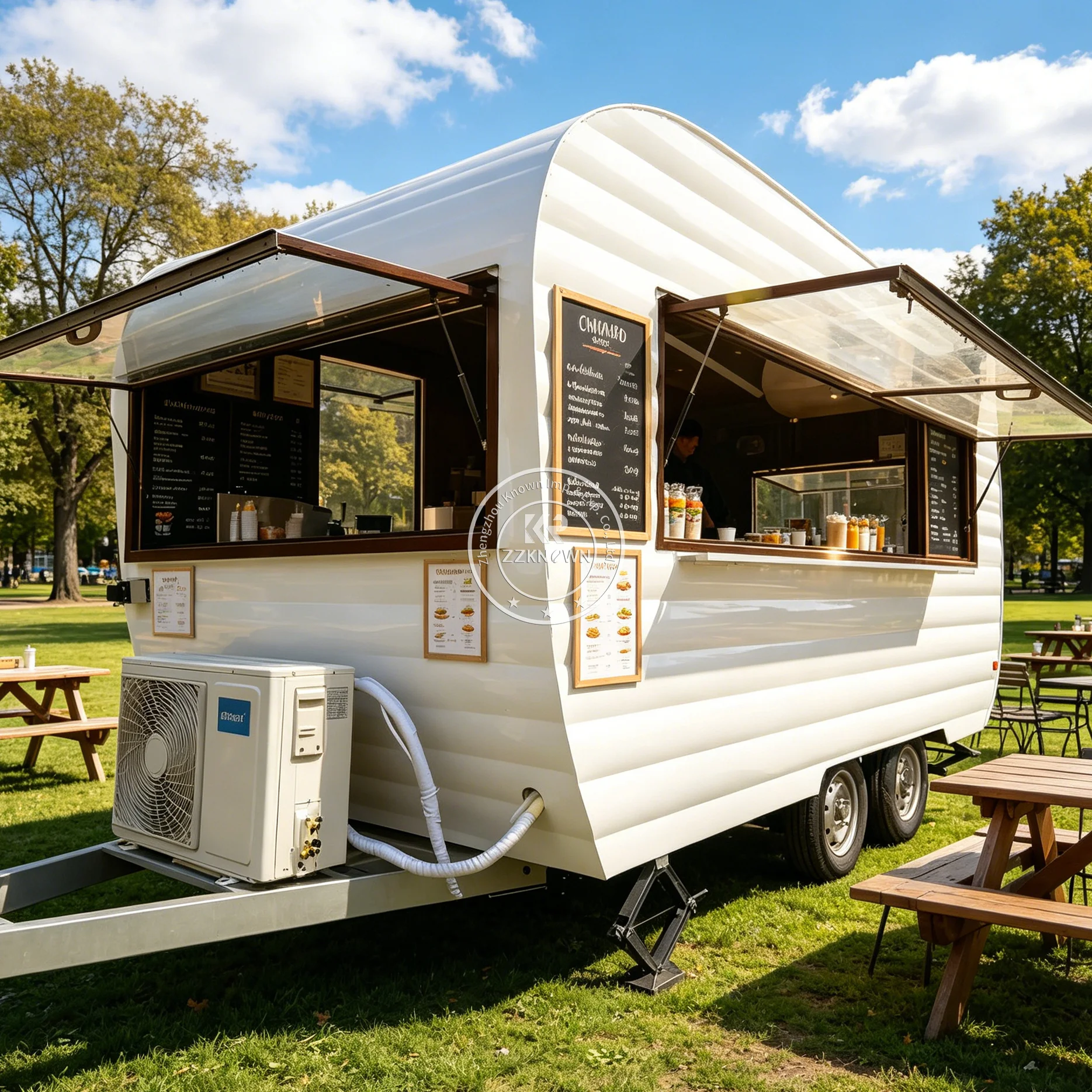 

Мобильный прицеп-фургон для фастфуда: хот-доги, гамбургеры, барбекю, тако, кейтеринг, закуски, уличная торговля