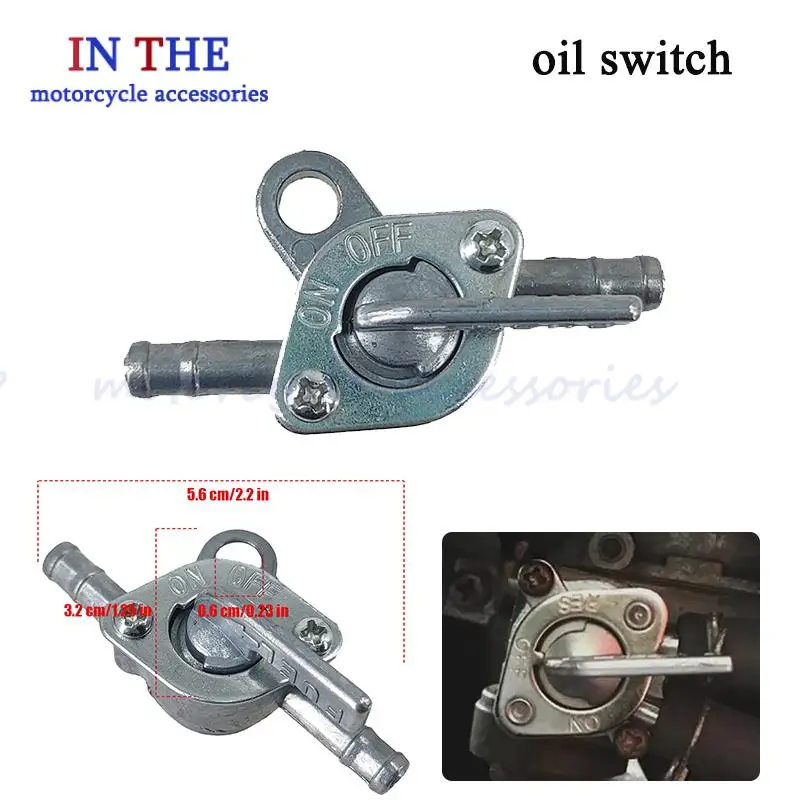 6mm Motorcycle Scooter Fuel Tap Gas Petrol Valve Fuel Tank Switch Motorbike Mini Auto Key Ring On Off Accessories moto