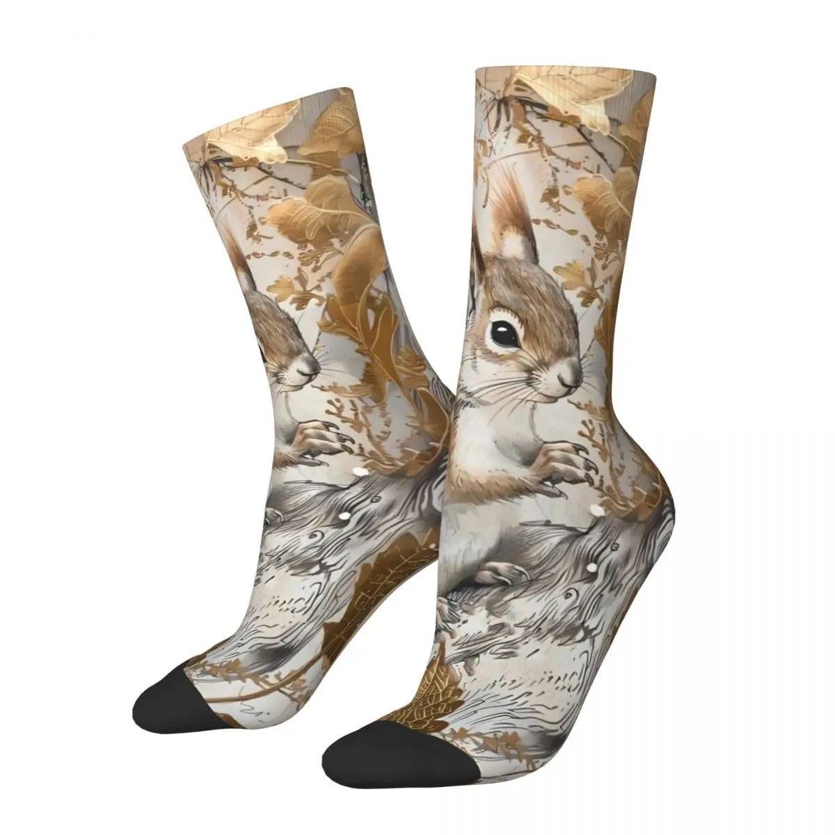 Squirrel Sock Printed Man Polyester