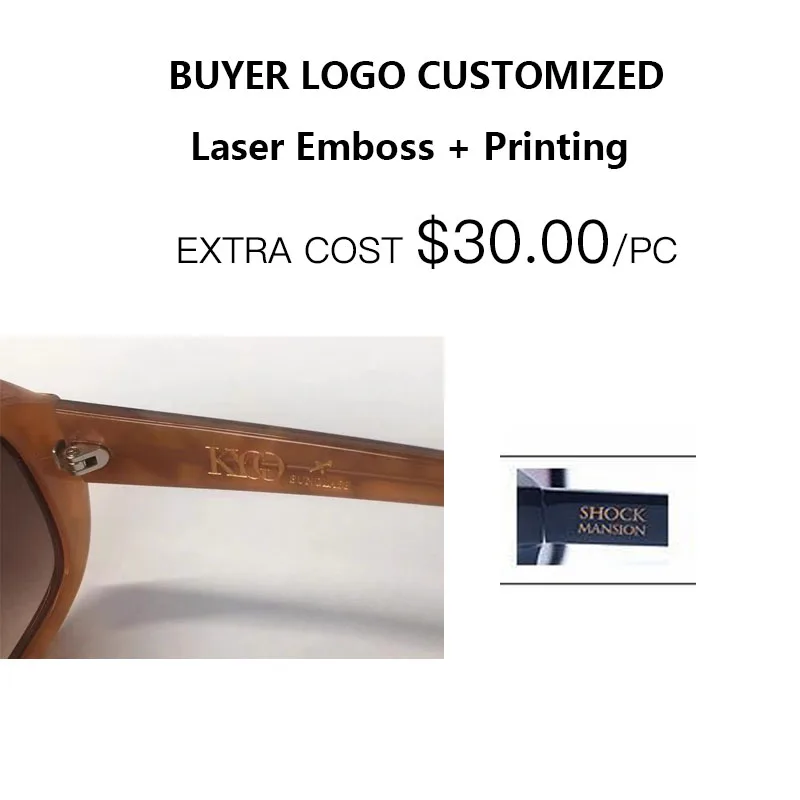 Customized Logo High Quality Personality brand make for Sunglasses Eyeglasses Lenses Wholesales Extra cost Not Ship alone