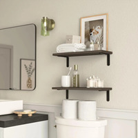 Versatile Wooden Floating Shelves for Wall Storage - Easy Assembly, No Metal Pipes, Perfect for Books,Organizing in Living Room
