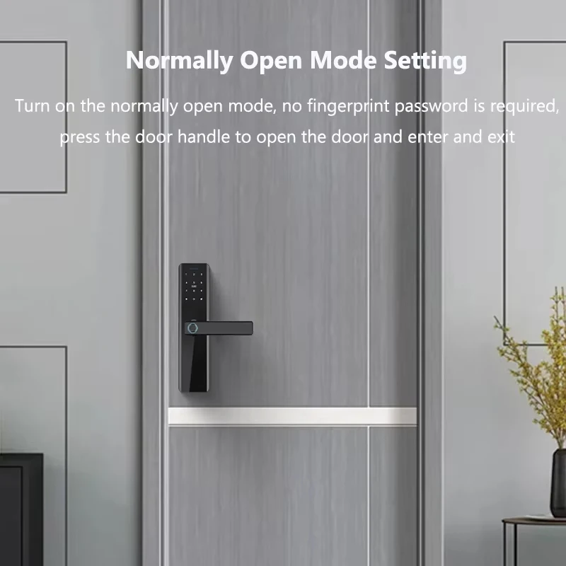 Tuya Wifi Smart Fingerprint Door Lock Digital Electronic Lock APP/Fingerprint/IC Card/Password/Key/Remote Control Unlock