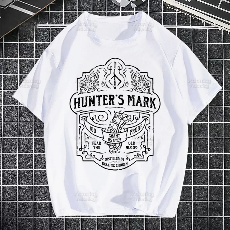 Bloodborne Marker Symbol T-shirts Summer Men/Women Hip Hop Funny Blood Borne Tshirt Maria Hunter Game t shirts Short Sleeve Tops