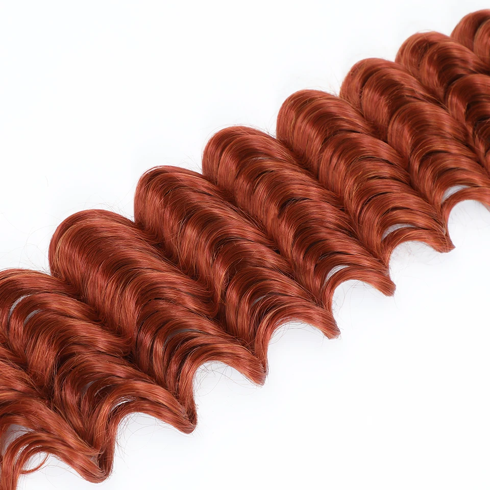 Tiefe Welle Twist Flechten Haarverlängerungen für Frauen Hochwertige synthetische Häkelzöpfe Haar 24 Zoll Ombre Bug Braun Afro Locken – Detail 8