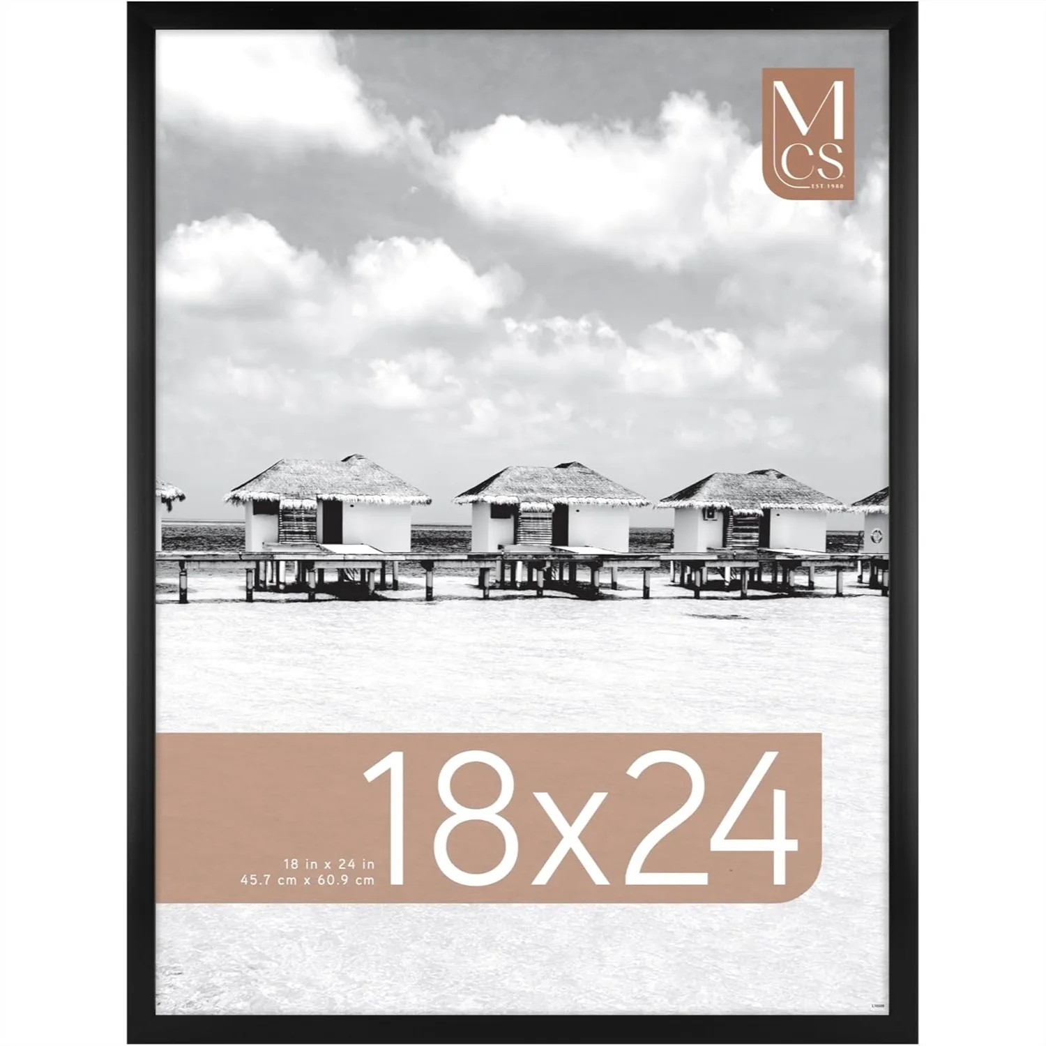 

18x24 Poster Frame Black, Vertical & Horizontal Wall Hanging Large Picture Frame for Photos, Posters & Art Prints, 1-Pack