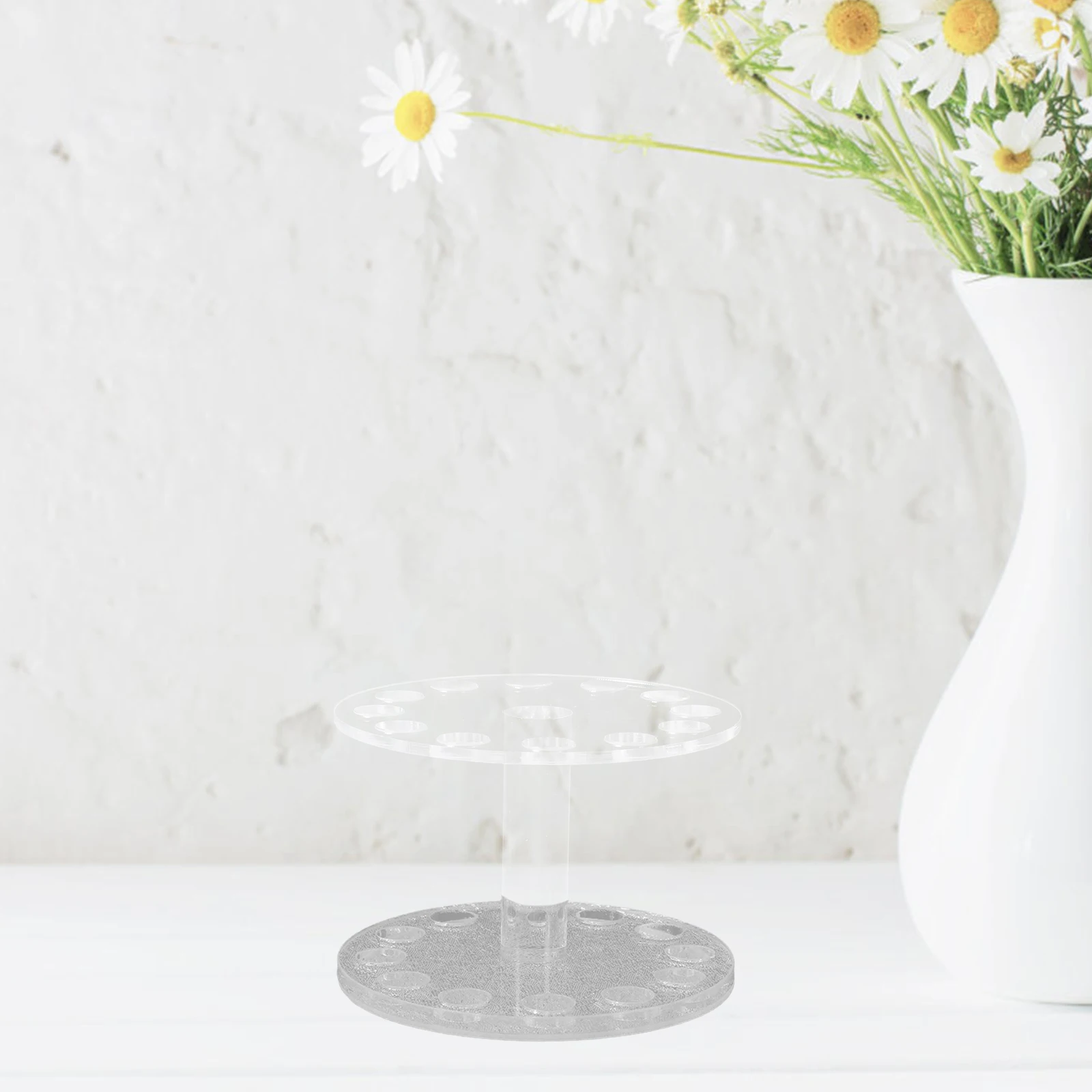 1 szt. Kryształowy Stojak na Pędzle do Paznokci w Kształcie Serca, Przenośny Organizer na Pędzle do Żelu UV, Lakieru, Narzędzie do Podtrzymywania Pędzli, Stojak na Pędzle do Paznokci