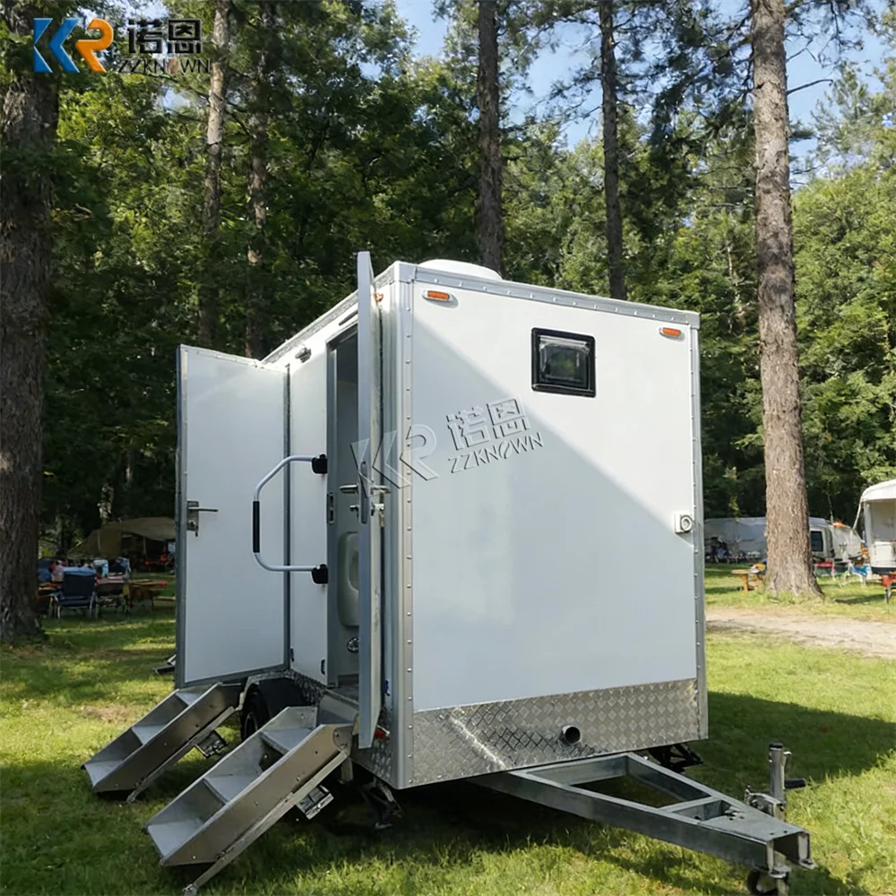 

Public Area Portable Bathroom Trailer Heavy Duty Mobile Toilet Smart Self Contained Restroom Toilet Trailer For Public Area
