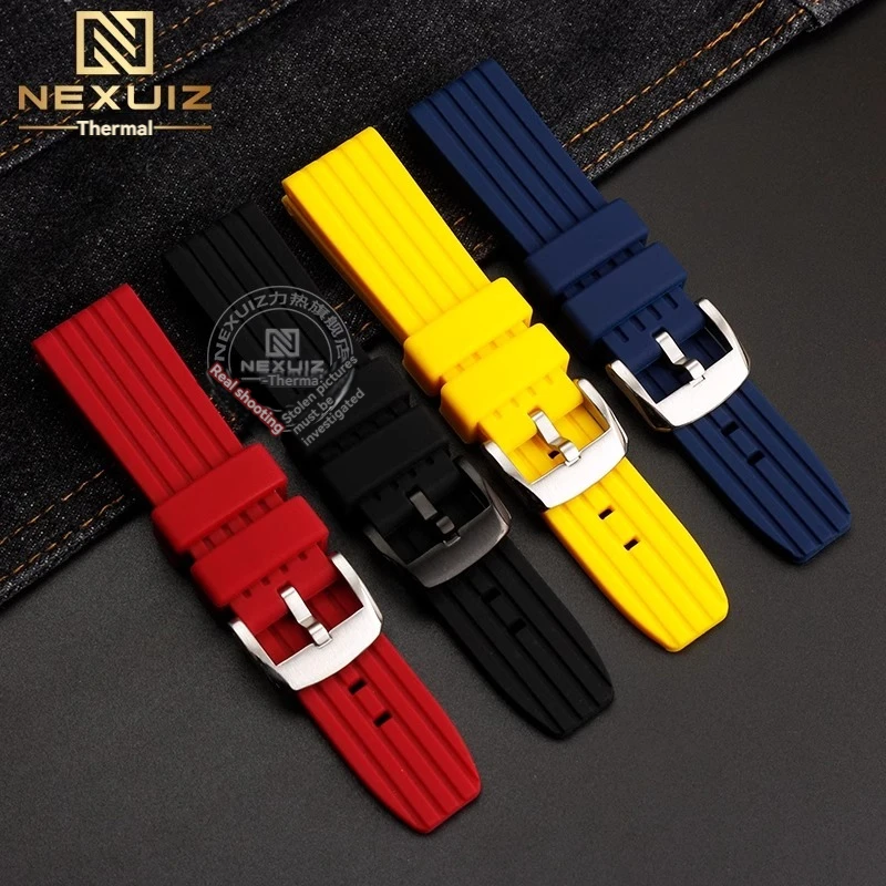 For Casio EDIFICE Series Strap EFR-303/L/D EFR-304 EFR-516 MDV-106 Silicone Watch Bracelet Breitling Sport Watchband Male 22mm