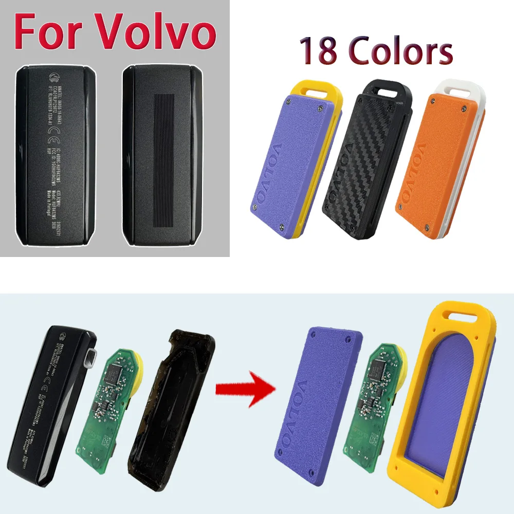 YOCASTY بطاقة ملونة مفتاح السيارة الذكية مع رقاقة 8A الأصلي PCB لفولفو S90 S60 S40 XC60 XC90 2016 - 2020 YGOHUF8423 #1
