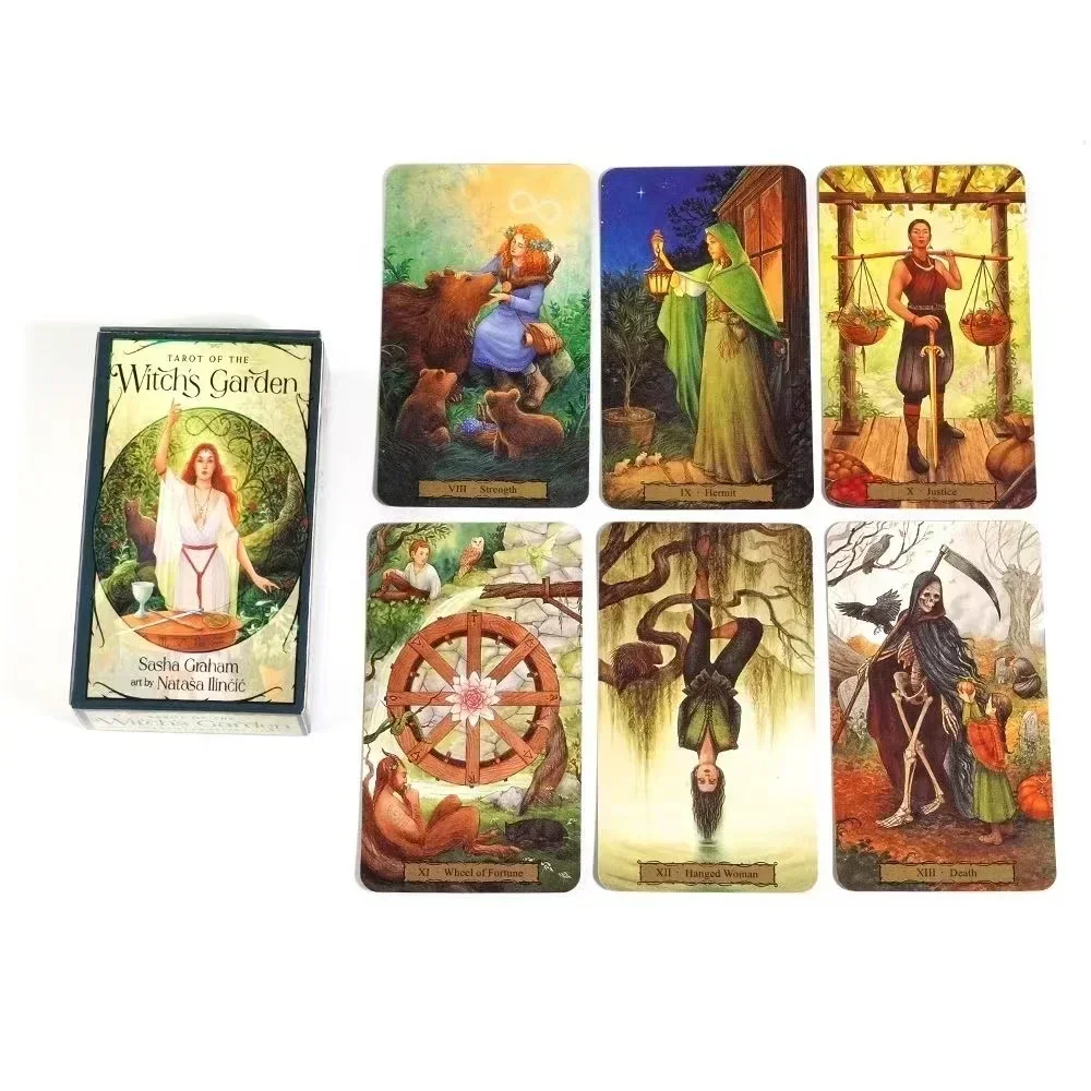 Tarot of The Witch\'s Garden Game Cards Full English Divination Board Games Taro Oracle Deck Playing Mysterious Version