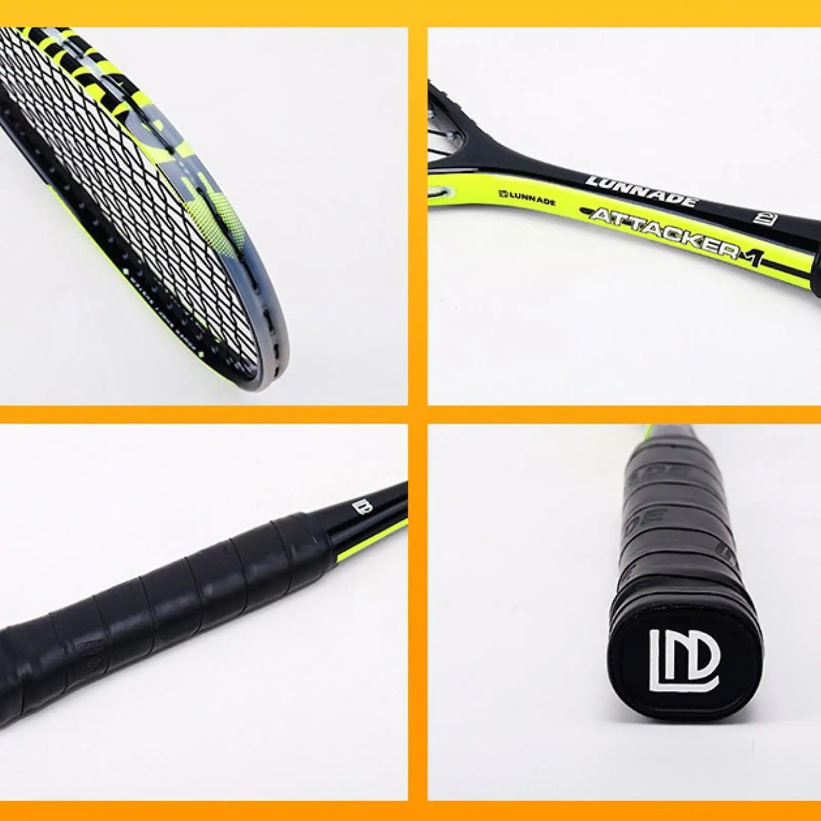 

Squash Racket AntiSlip Grip Fashion Multifunctional Professional with Carrying Bag Paddle for Outdoor Sports Travel Gym Office