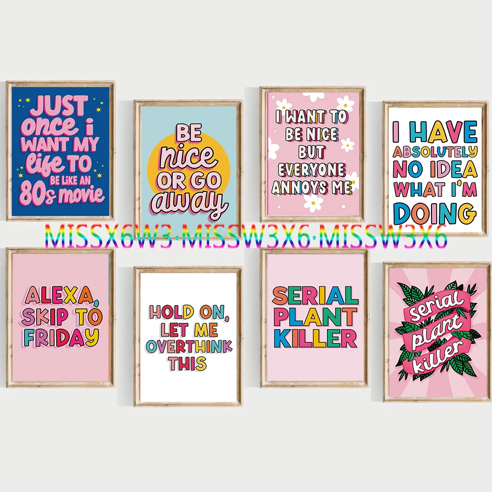 Humour Abstract Quotes Art Poster Canvas Printing Cafe Home Room Aesthetic Prints Humour Letters Prints for Wall Decoration Gift