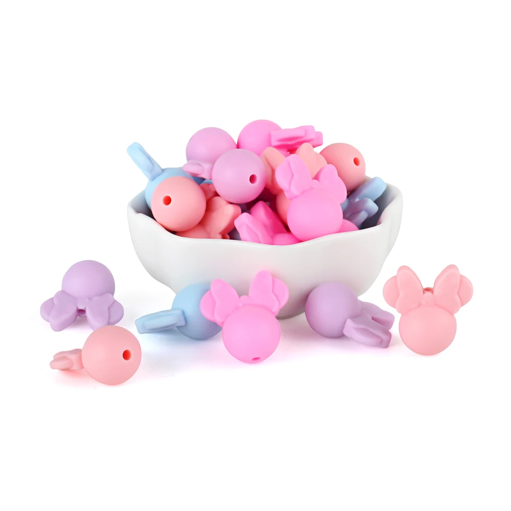 5/10Pcs Focal Silicone Beads Cute Shapes BPA Free for DIY Keys Chain Jewelry Making Pen Necklaces Bracelets Teething Toys