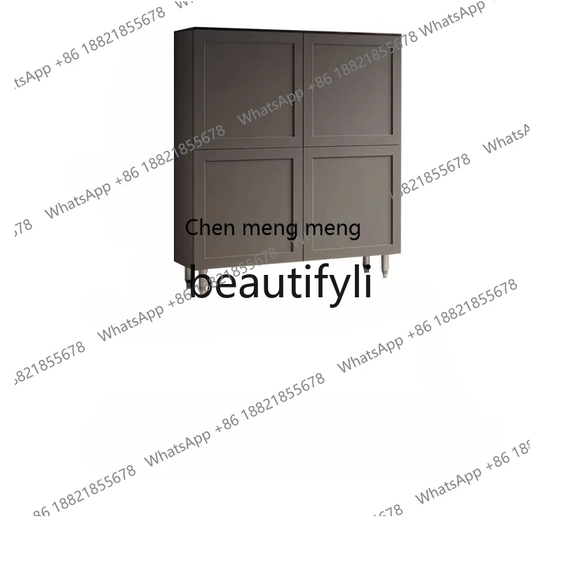 

solid wood dining side cabinet light luxury double door modern simple home decoration storage porch shoe cabinet integrated H