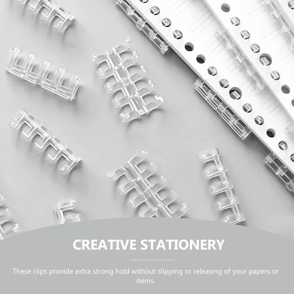 8 pezzi clip per raccoglitori a fogli sciolti raccoglitori segmentati a cinque fori per forniture di cancelleria per file di album pratico e creativo anello per raccoglitori