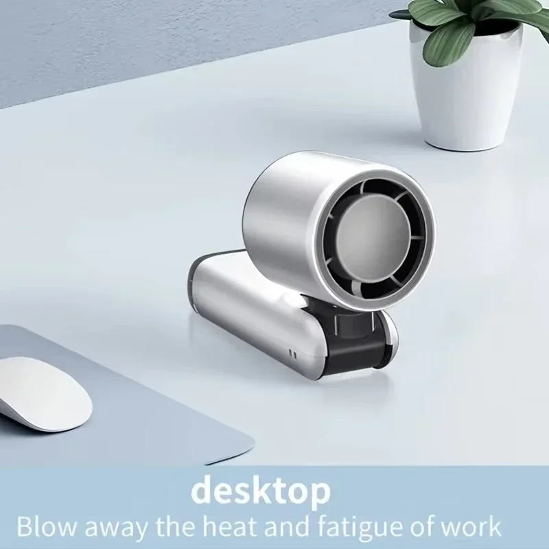 Turbos a 100 livelli Ventola fredda con sensazione di ghiaccio freddo Super Mini Turbos Speed Fan, 4000 mAh alimentata tramite USB con display digitale