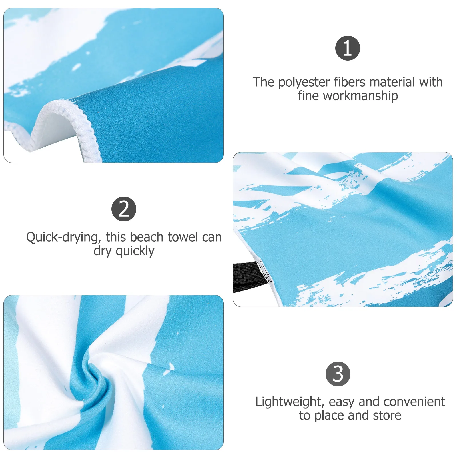 

Quick Dry Beach Towel Large Printed Sand Blanket For Travel Pool Bath Outdoor Lightweight Absorbent Polyester Multi-Use