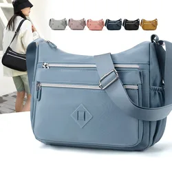 Fashion Women Shoulder Messenger Bag Nylon Oxford Lightweight Waterproof Zipper Package Large Capacity Travel Crossbody Bag sac