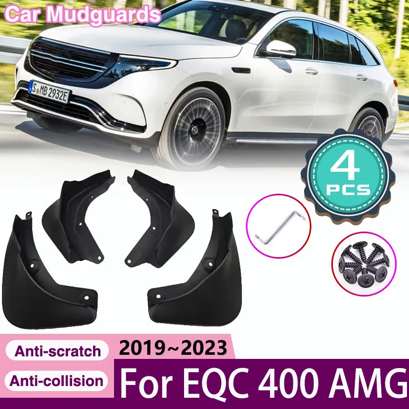 

Car Mud Flaps for Mercedes Benz EQC 400 2020 2021 2022 2023 Mudguard Splash Guard Front Fender Mudflaps Sticker Auto Accessories