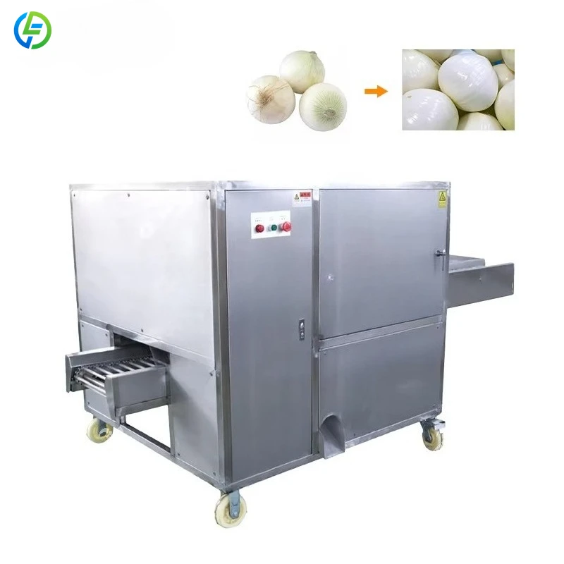 Customized Stainless Steel Commercial Onion Peeler Onion Root Cutting Machine Upgraded Onion Peeling Line