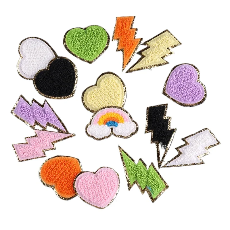 Полотенце-love-lightning-вышитая-обувь-и-шапки-аксессуары-для-одежды-дикое-украшение-нашивка-для-ремонта-отверстий