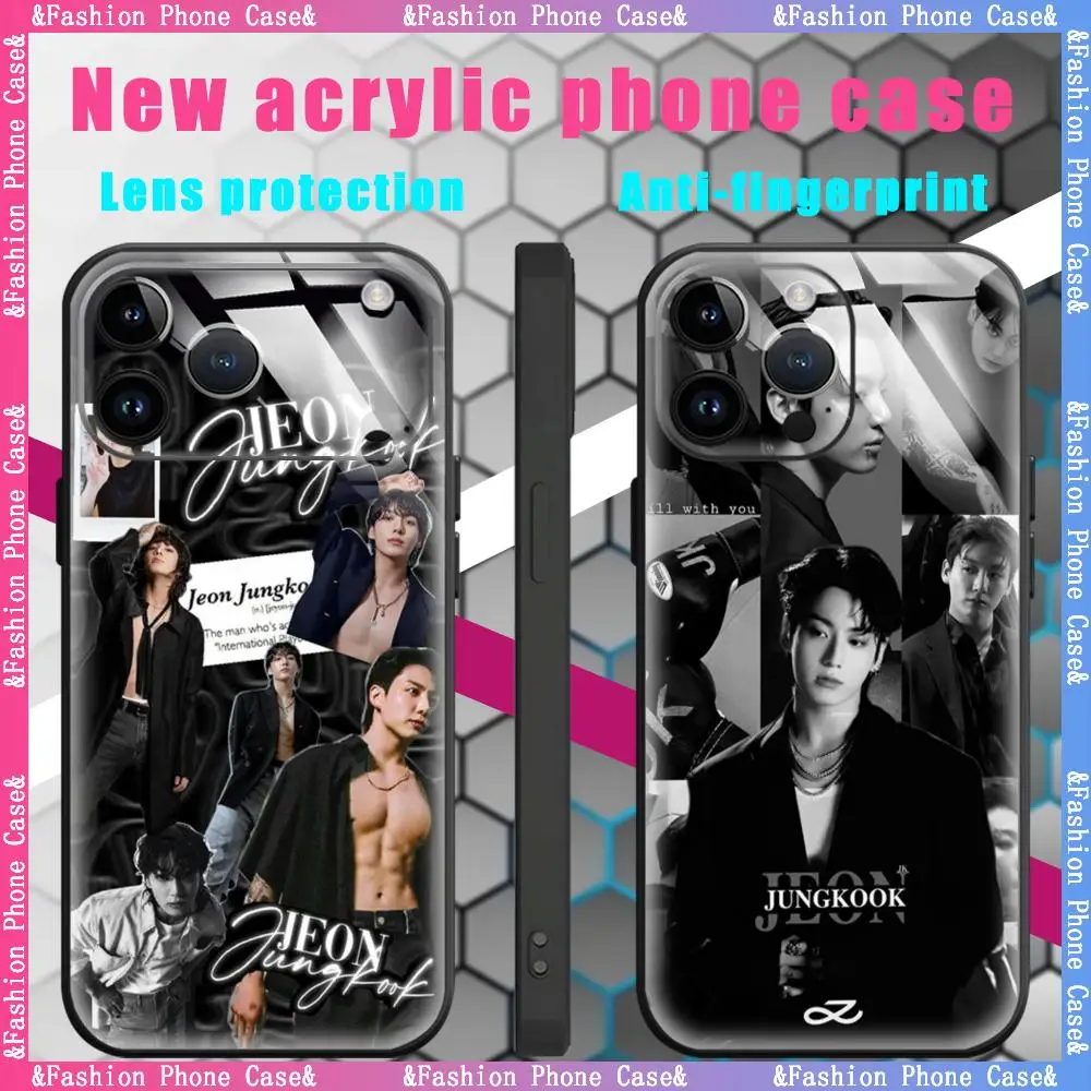 COOL J-JungkookS KPOP funda de teléfono AG acrílico cuidado suave para iPhone 17 air 16 e 15 14 13 12 11 Plus Mini Pro Max