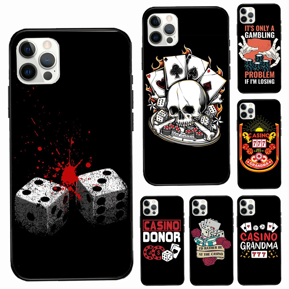 Casino Gambling Case For Apple iPhone 13 12 Mini 11 14 Pro Max XS X XR 6S 7 8 Plus 5S SE 2020 Phone Cover