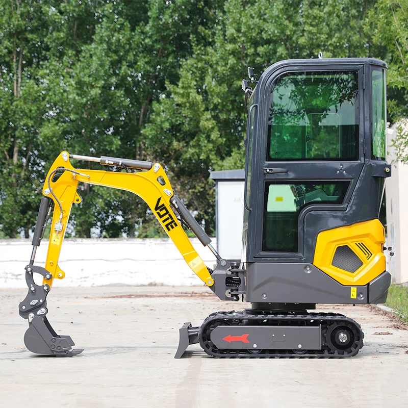 Mini escavatore CE EURO 5 EPA con cabina Fattoria Giardino Uso domestico Mini scavatrice idraulica Nuova piccola macchina per insaccare cingolata