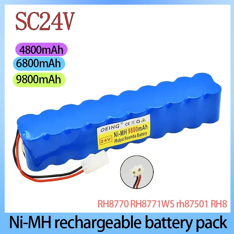 24V 9800mAh for Rowenta  NiMH Battery Pack CD Vacuum Cleaner Besen Air Force Extreme RH8770 RH8771WS RH877501 RH8779 RH877901