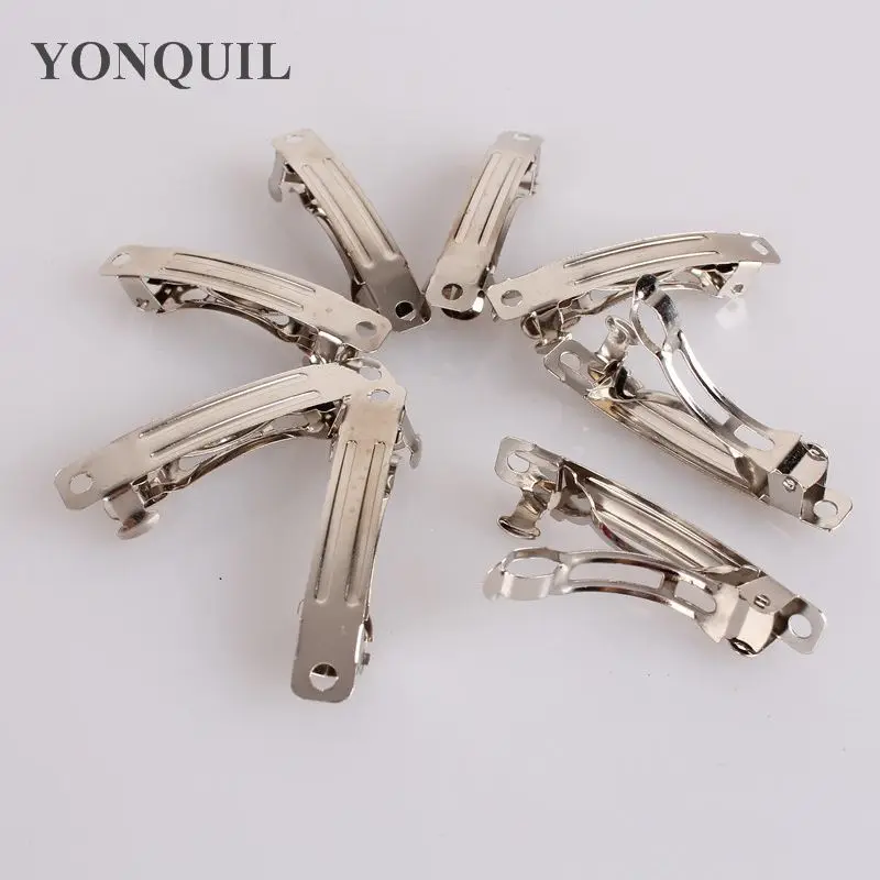 

50Mm Rhodium Plated French Hair Barrette Clips Findings Iron Hair Clips Findings DIY Hair Accessories 300Pcs/Lot