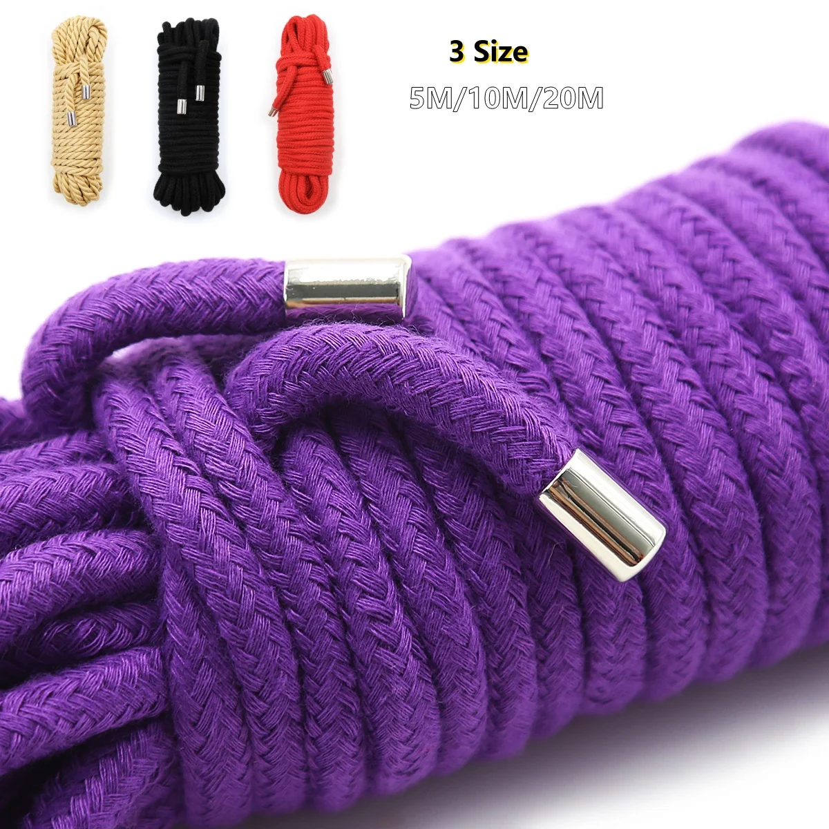 

5 Colour Men Women Fetish Slave Role Play Binder Restraint Touch Fun Exotic Shibari Accesories of Handcuffs Bondage Rope